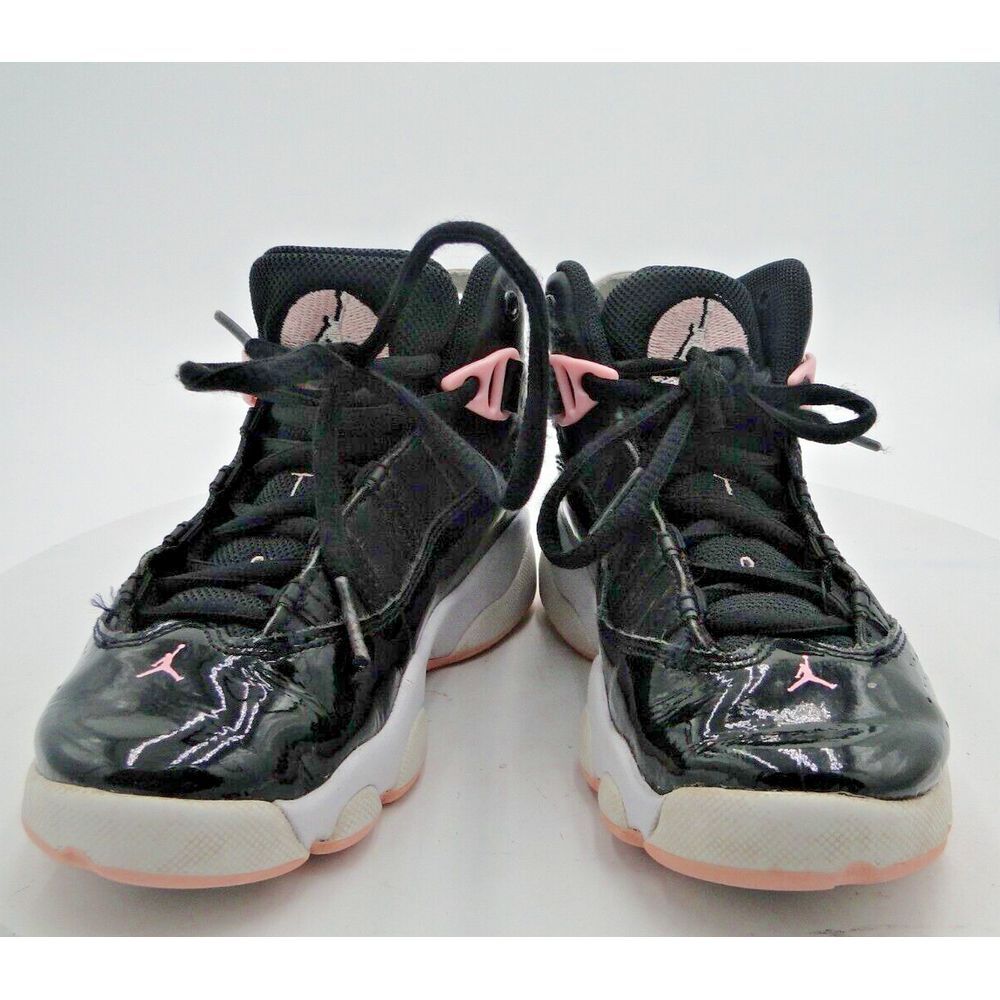 Nike Kid's Air Jordan 6 Rings Shoes Black Arctic Punch Pink 323431-002 Youth 12C - Picture 1 of 7